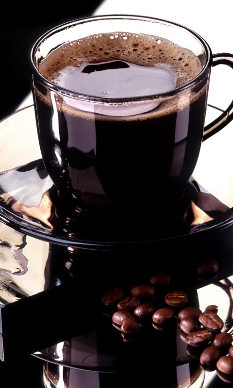 Das Morning Coffee Cup Wallpaper 480x800