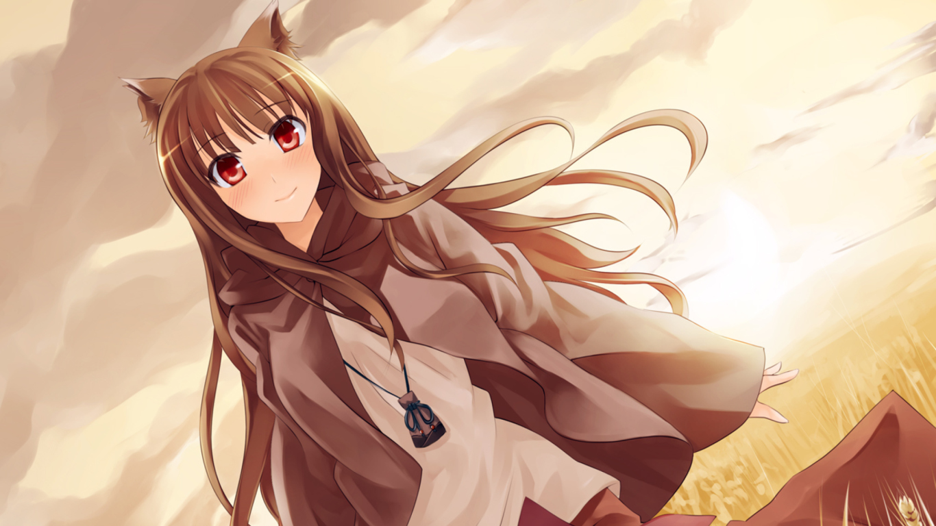 Screenshot №1 pro téma Smile Spice And Wolf 1366x768