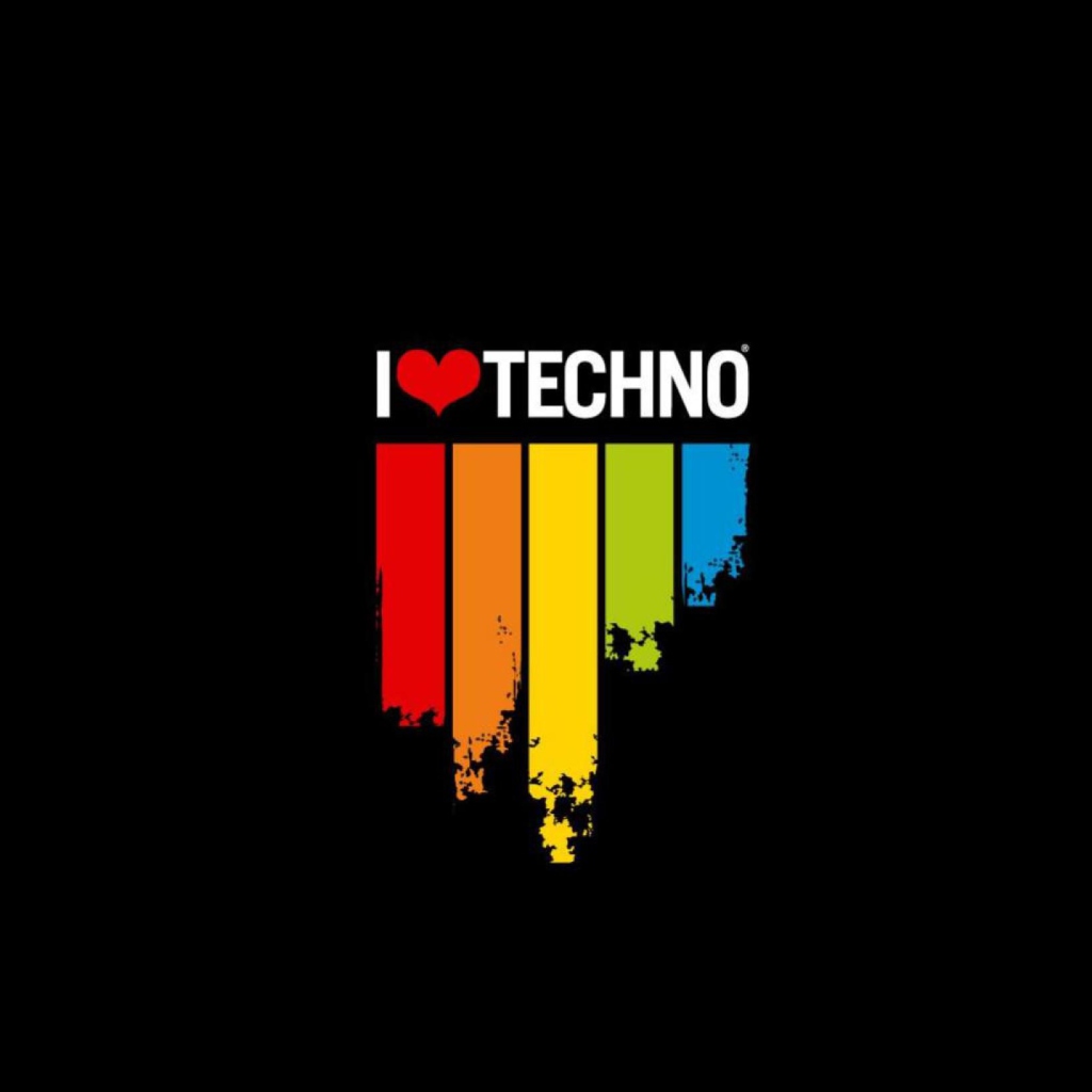 Fondo de pantalla I Love Techno 1024x1024