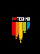 Fondo de pantalla I Love Techno 132x176