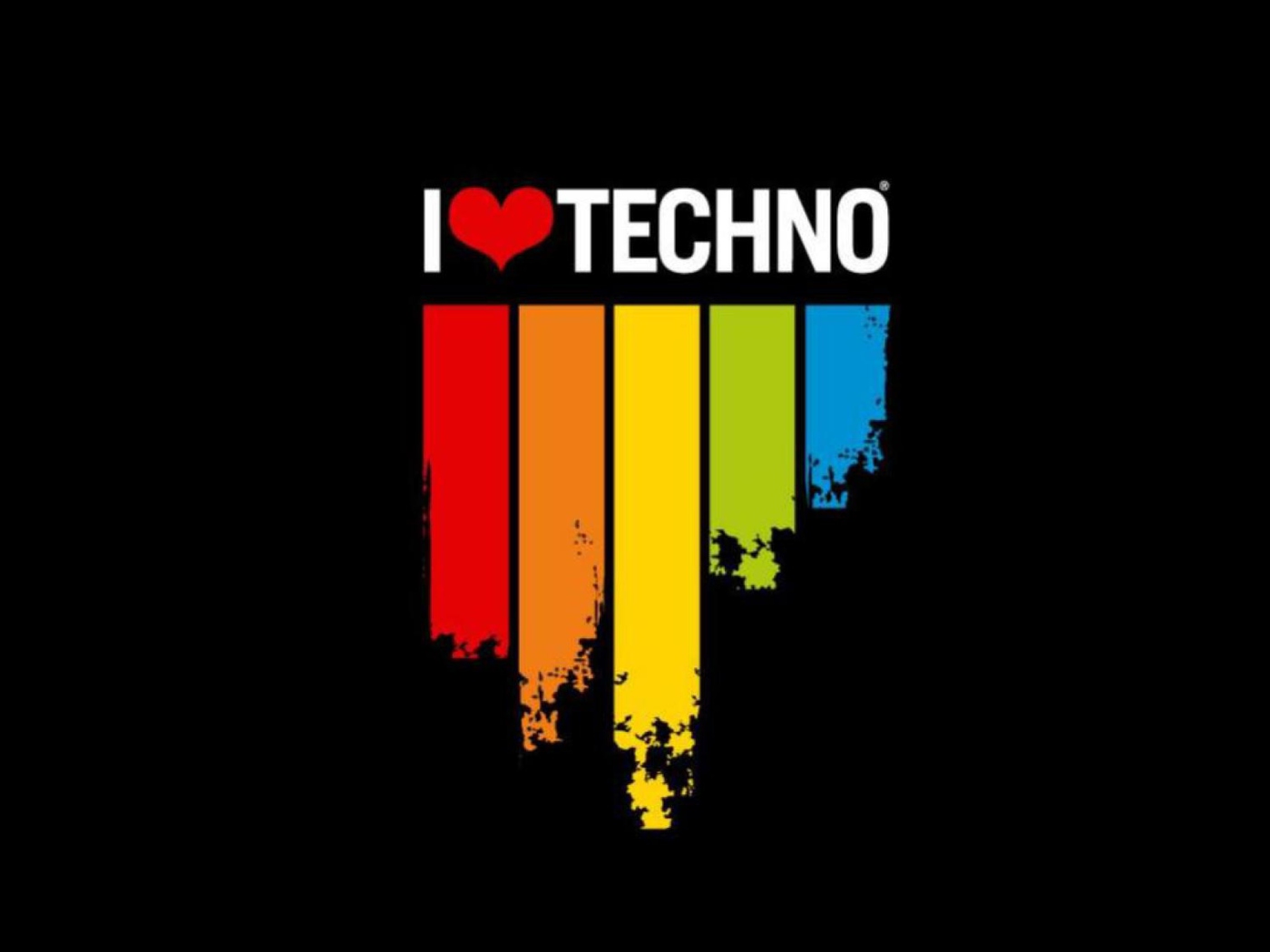 I Love Techno wallpaper 1400x1050