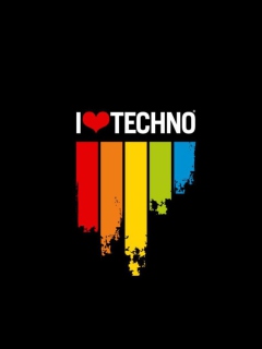 Обои I Love Techno 240x320