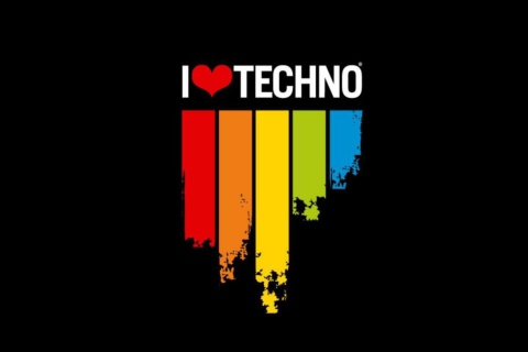 Fondo de pantalla I Love Techno 480x320