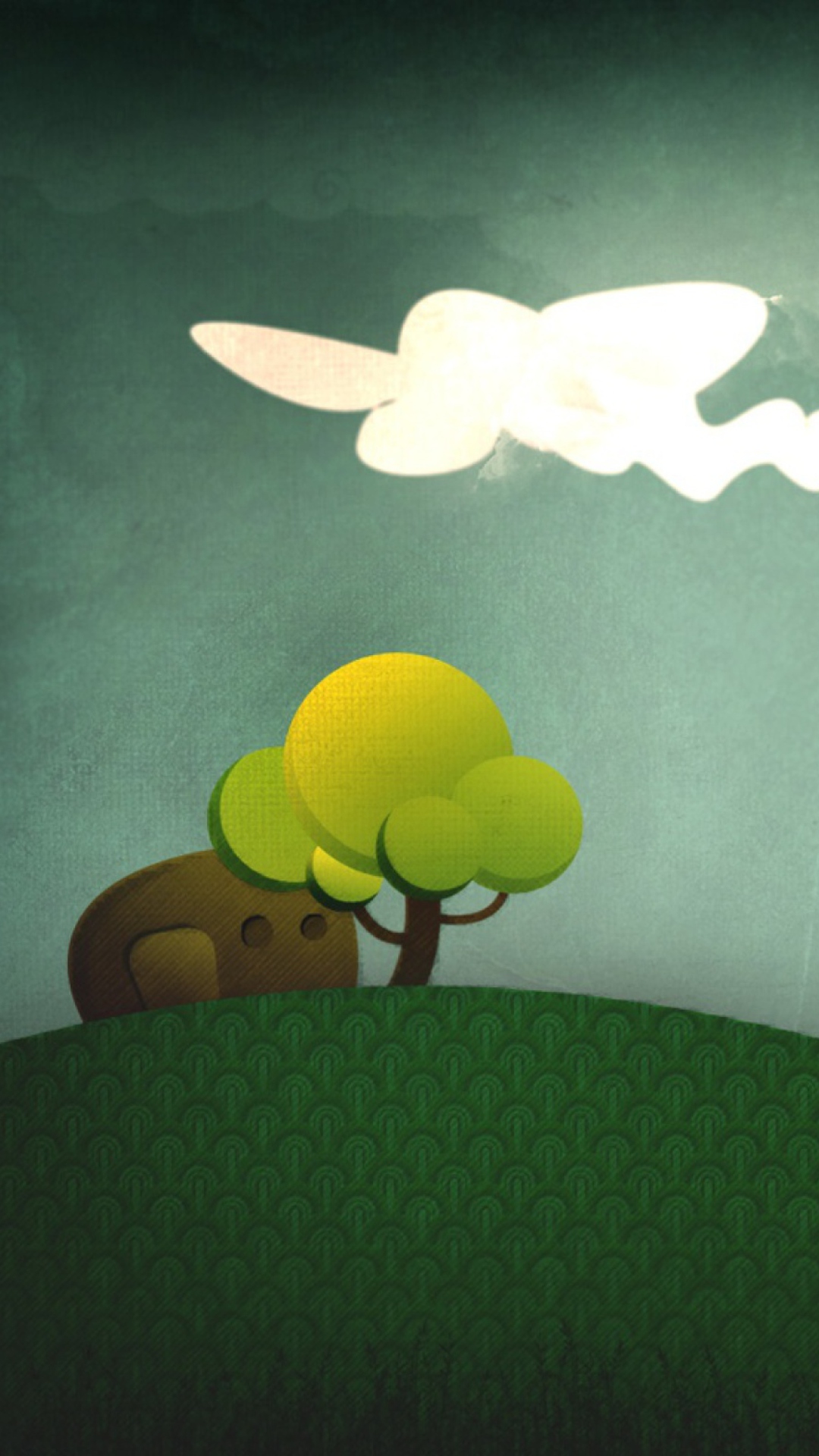 Screenshot №1 pro téma Elephant Hiding Behind Tree 1080x1920