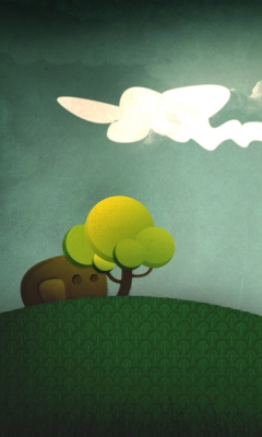 Elephant Hiding Behind Tree screenshot #1 240x400