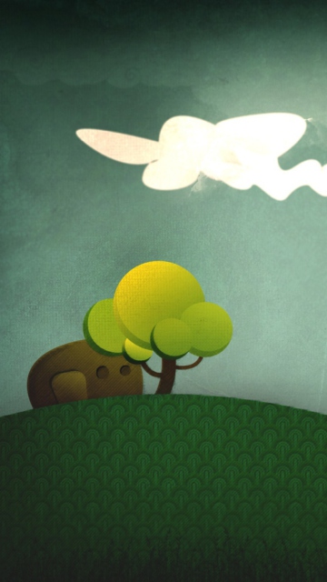 Elephant Hiding Behind Tree screenshot #1 360x640