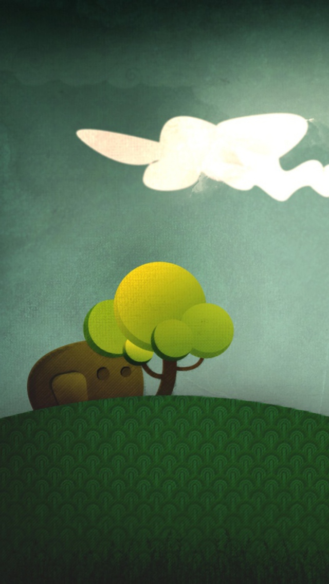 Screenshot №1 pro téma Elephant Hiding Behind Tree 640x1136