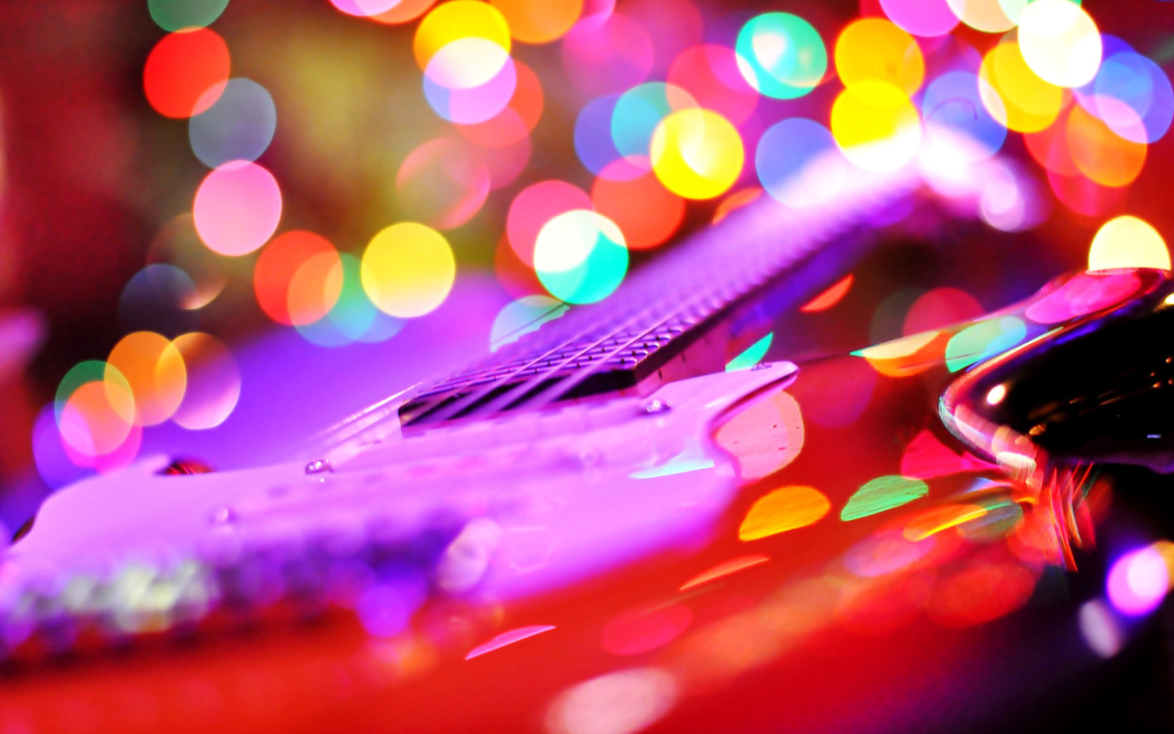 Bokeh Guitar wallpaper 1680x1050