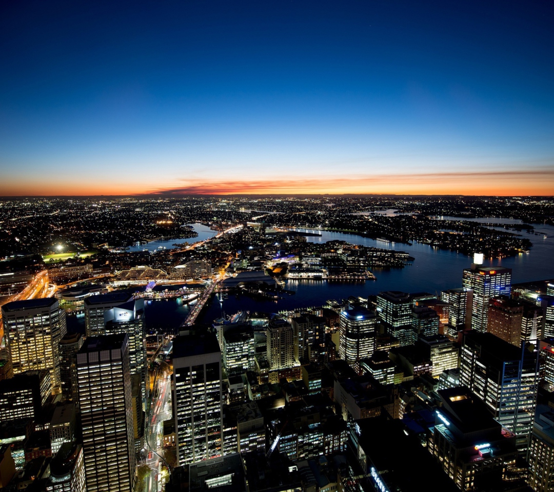 Fondo de pantalla Sydney Night Lights 1080x960