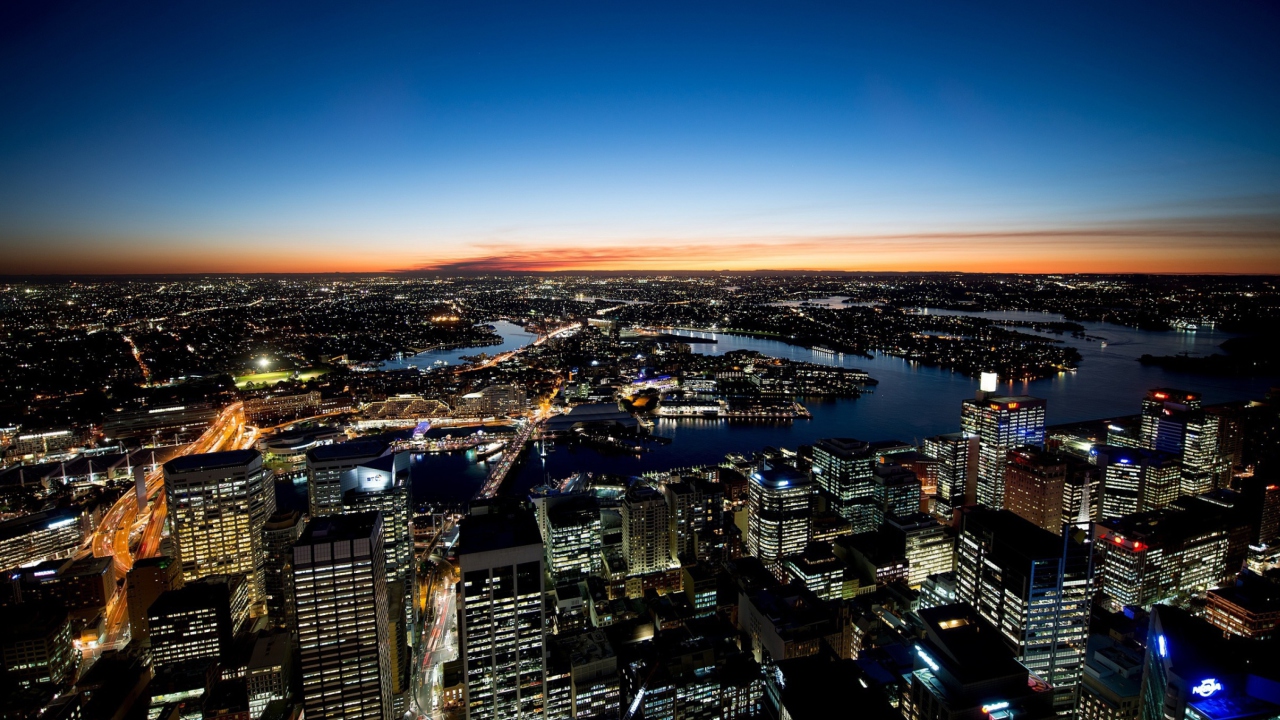 Fondo de pantalla Sydney Night Lights 1280x720