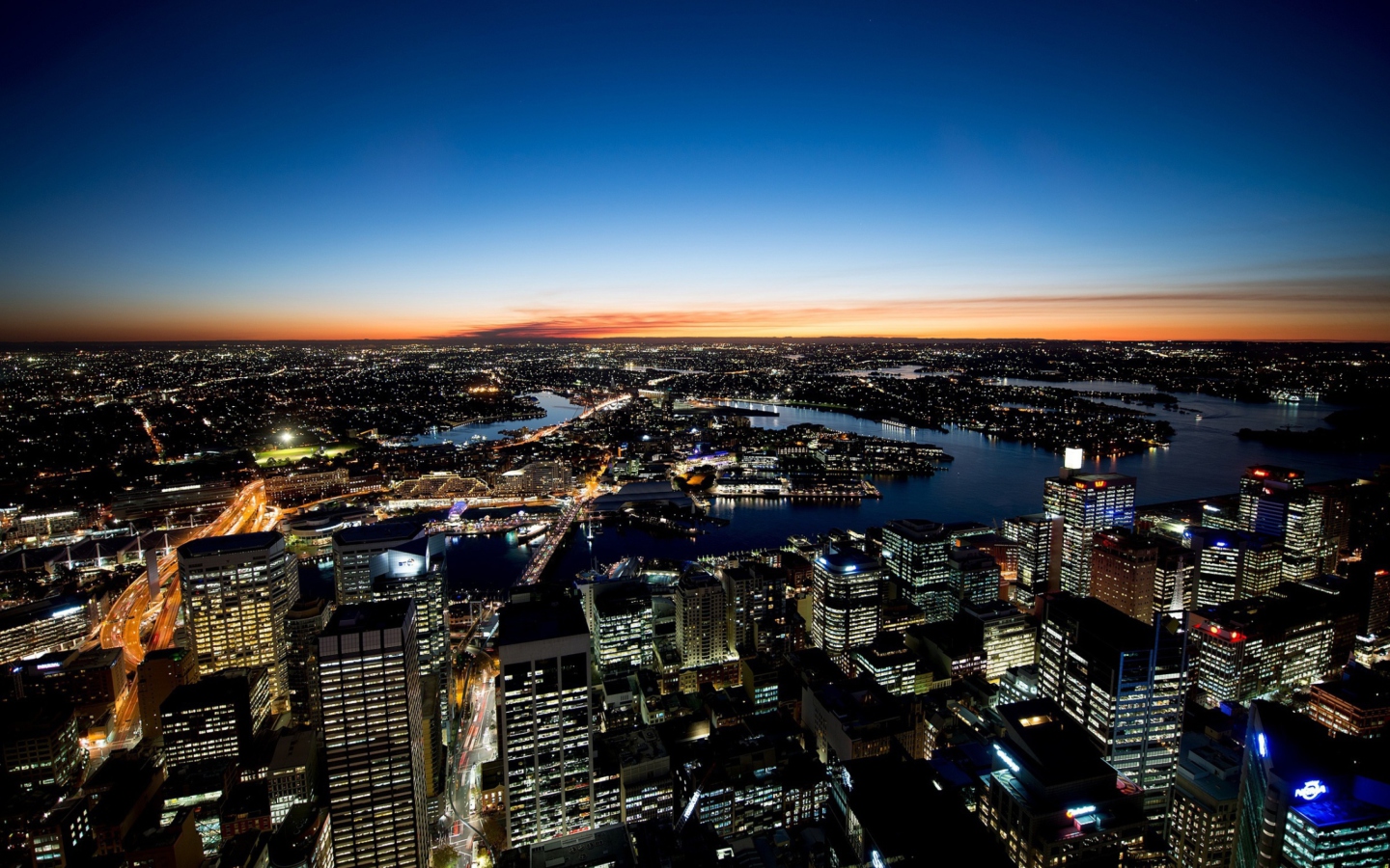 Das Sydney Night Lights Wallpaper 1440x900