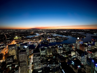 Das Sydney Night Lights Wallpaper 320x240