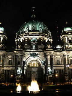 Berliner Dom At Night screenshot #1 240x320