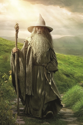 Das Gandalf - Lord of the Rings Tolkien Wallpaper 320x480