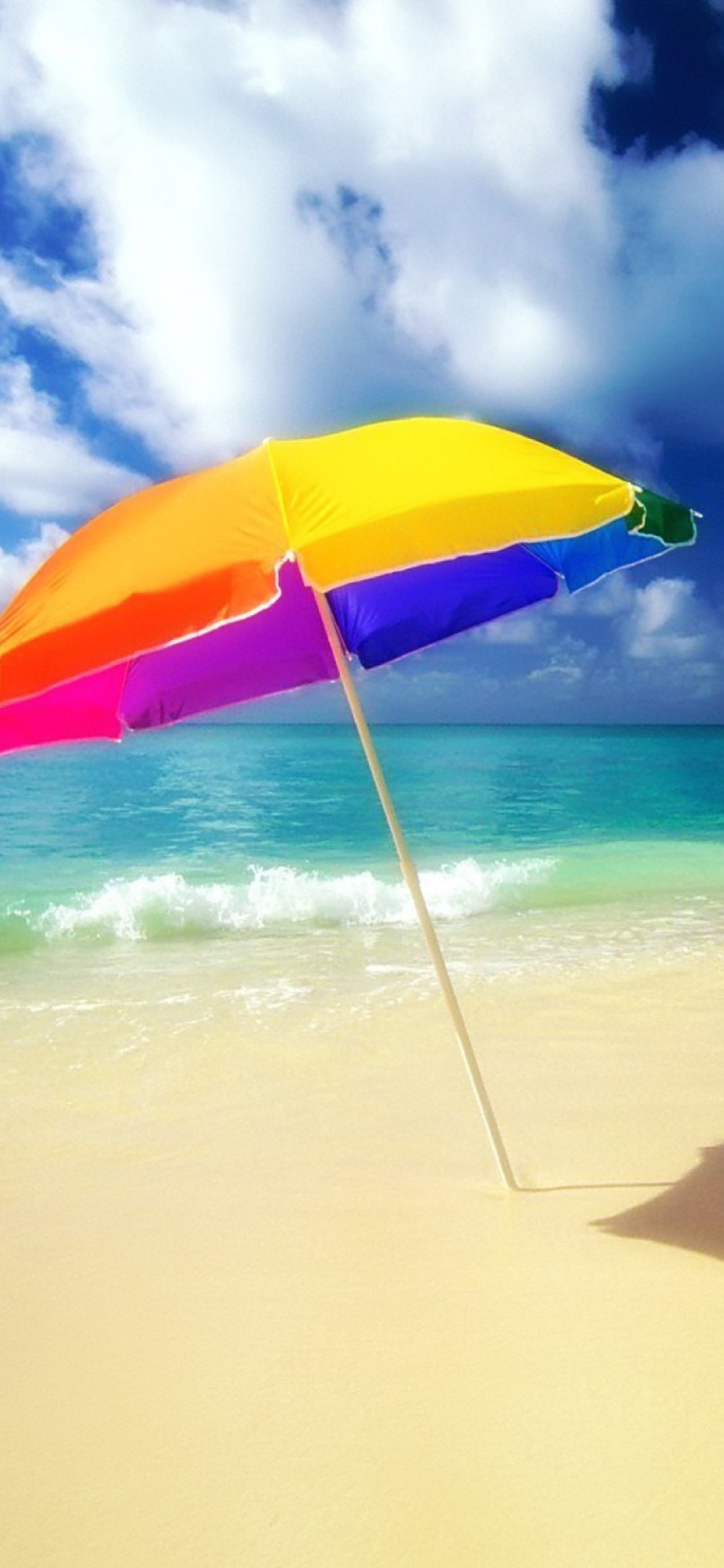 Das Rainbow Umbrella Wallpaper 1170x2532