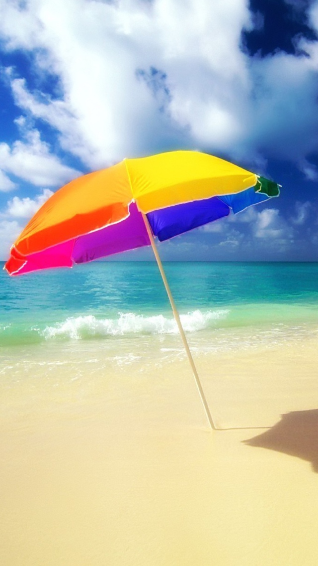 Rainbow Umbrella wallpaper 640x1136