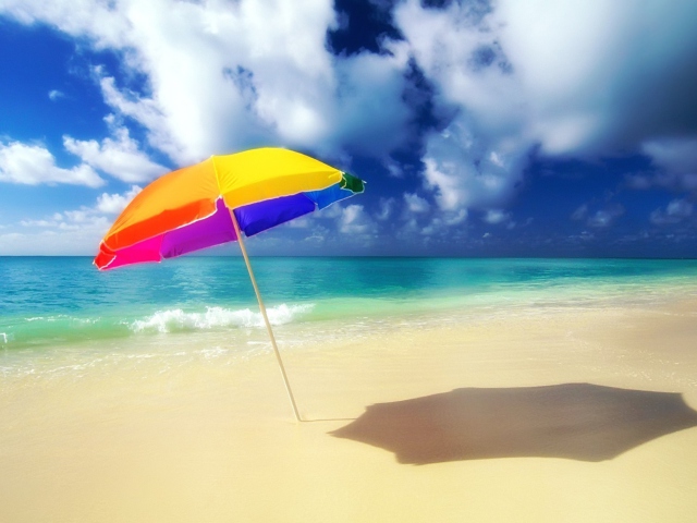 Das Rainbow Umbrella Wallpaper 640x480