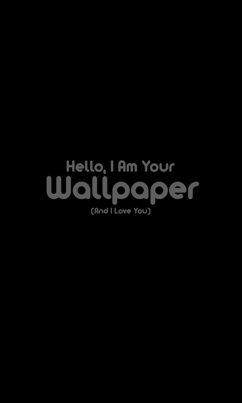Fondo de pantalla Hello I Am Your Wallpaper 480x800