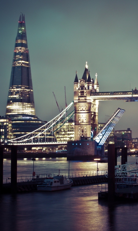 Screenshot №1 pro téma Tower Bridge Of London And The Shard Skyscraper 480x800