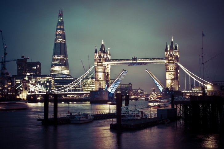 Tower Bridge Of London And The Shard Skyscraper wallpaper