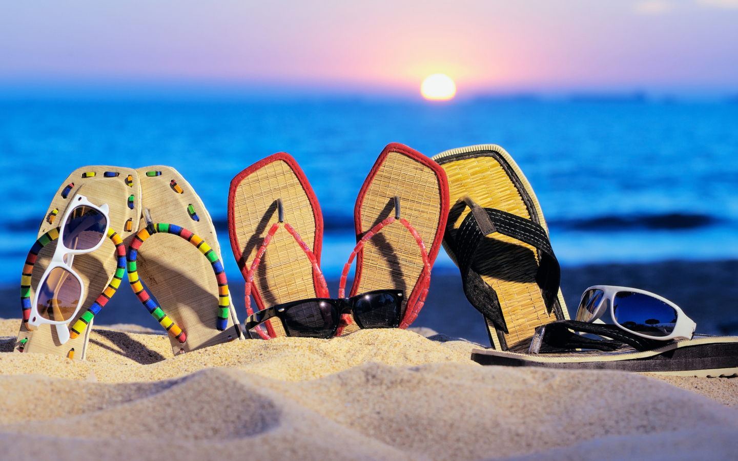 Beach Slippers wallpaper 1440x900