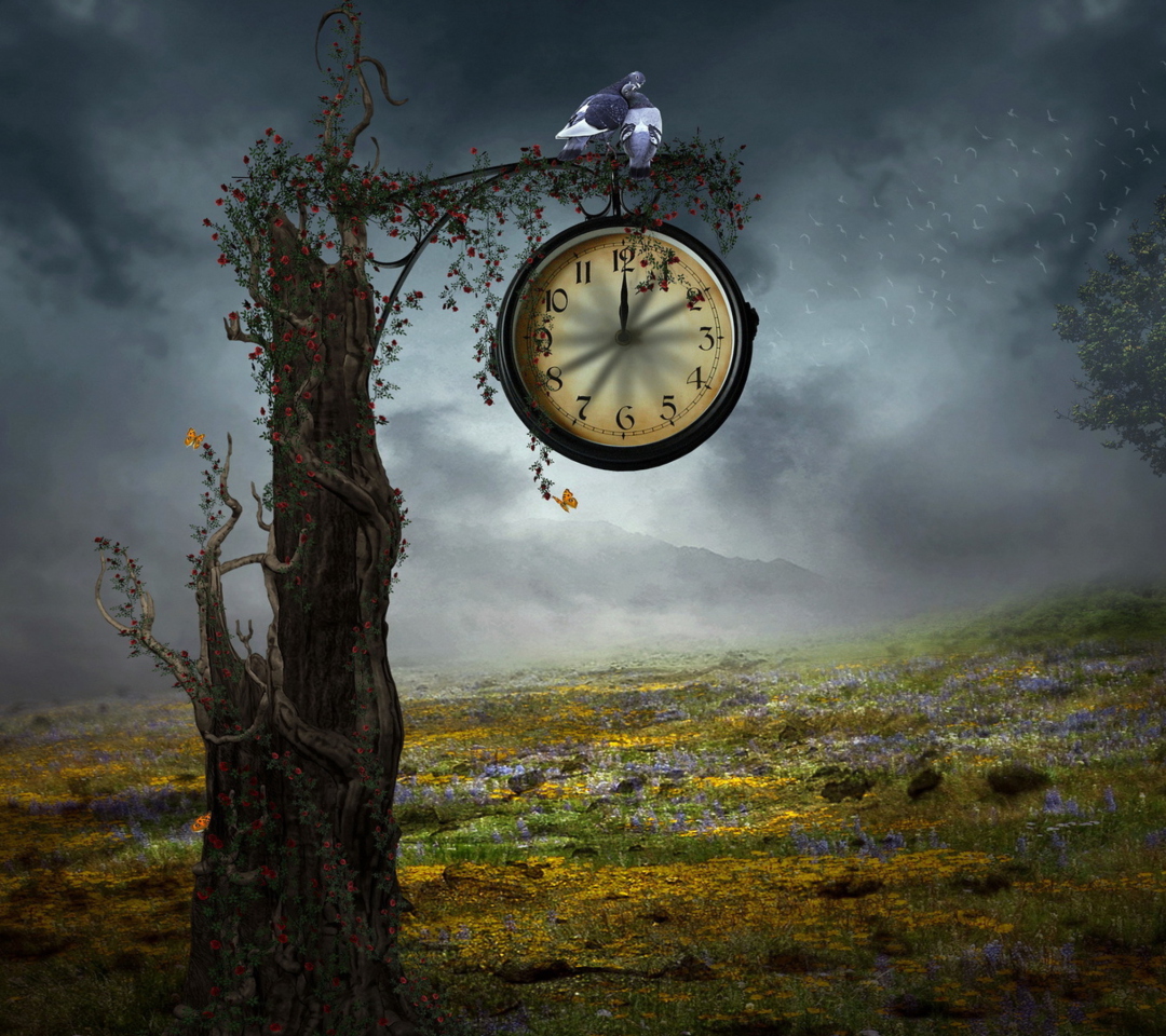 Fondo de pantalla Creative Clock 1080x960