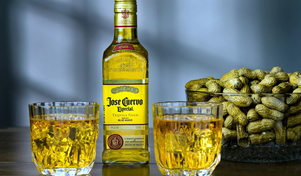 Tequila Jose Cuervo Especial Gold wallpaper 1024x600