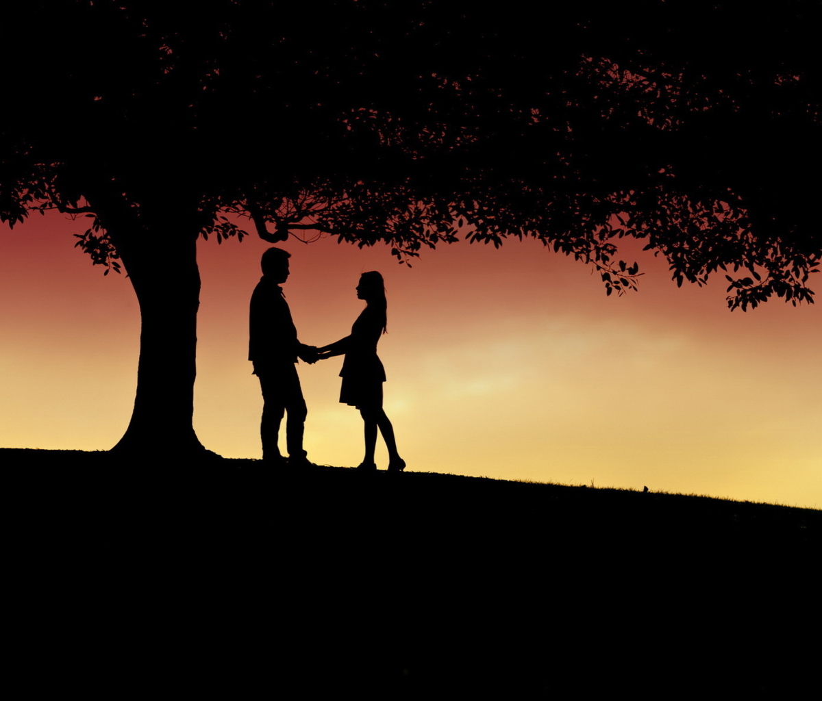 Das Romantic Silhouettes Wallpaper 1200x1024