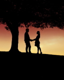 Screenshot №1 pro téma Romantic Silhouettes 128x160