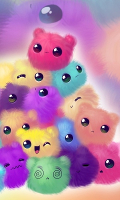 Das Funny Knuffelz Wallpaper 240x400