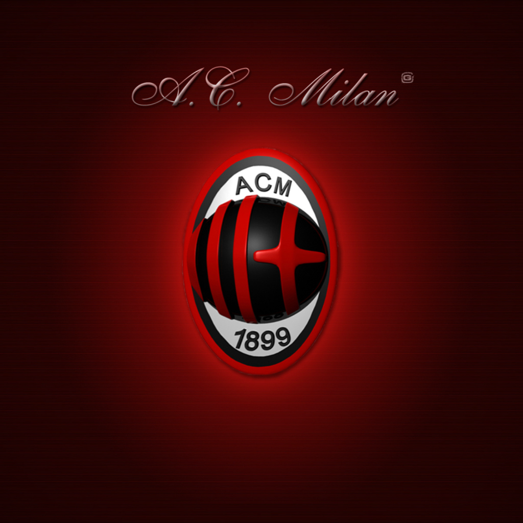 Das AC Milan Logo Wallpaper 1024x1024