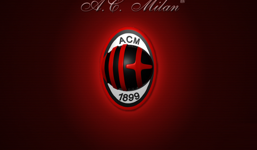 Das AC Milan Logo Wallpaper 1024x600