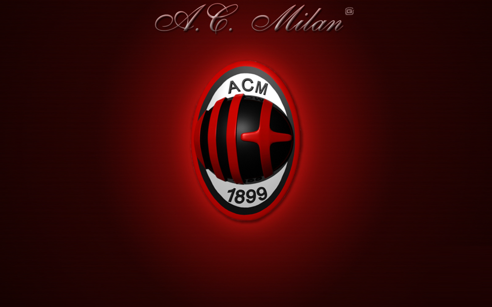 Обои AC Milan Logo 1680x1050