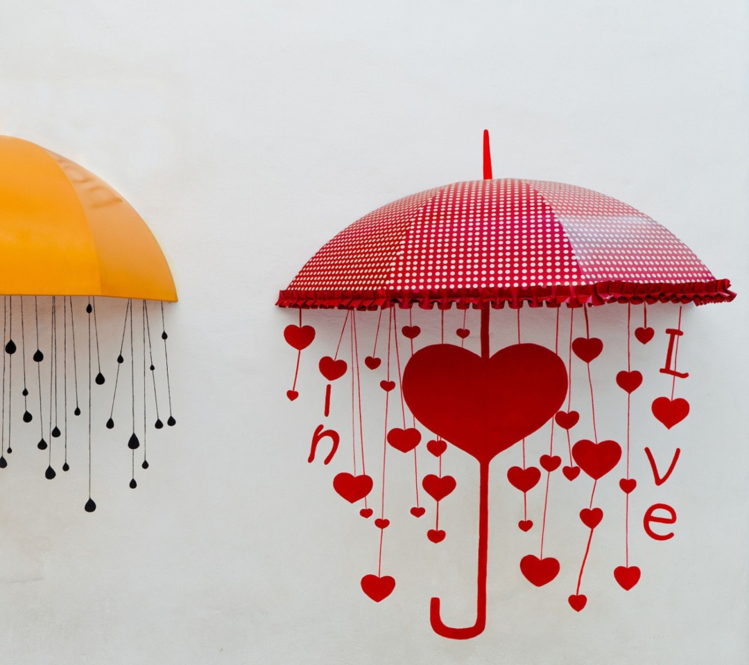 Das Love Umbrella Wallpaper 1080x960