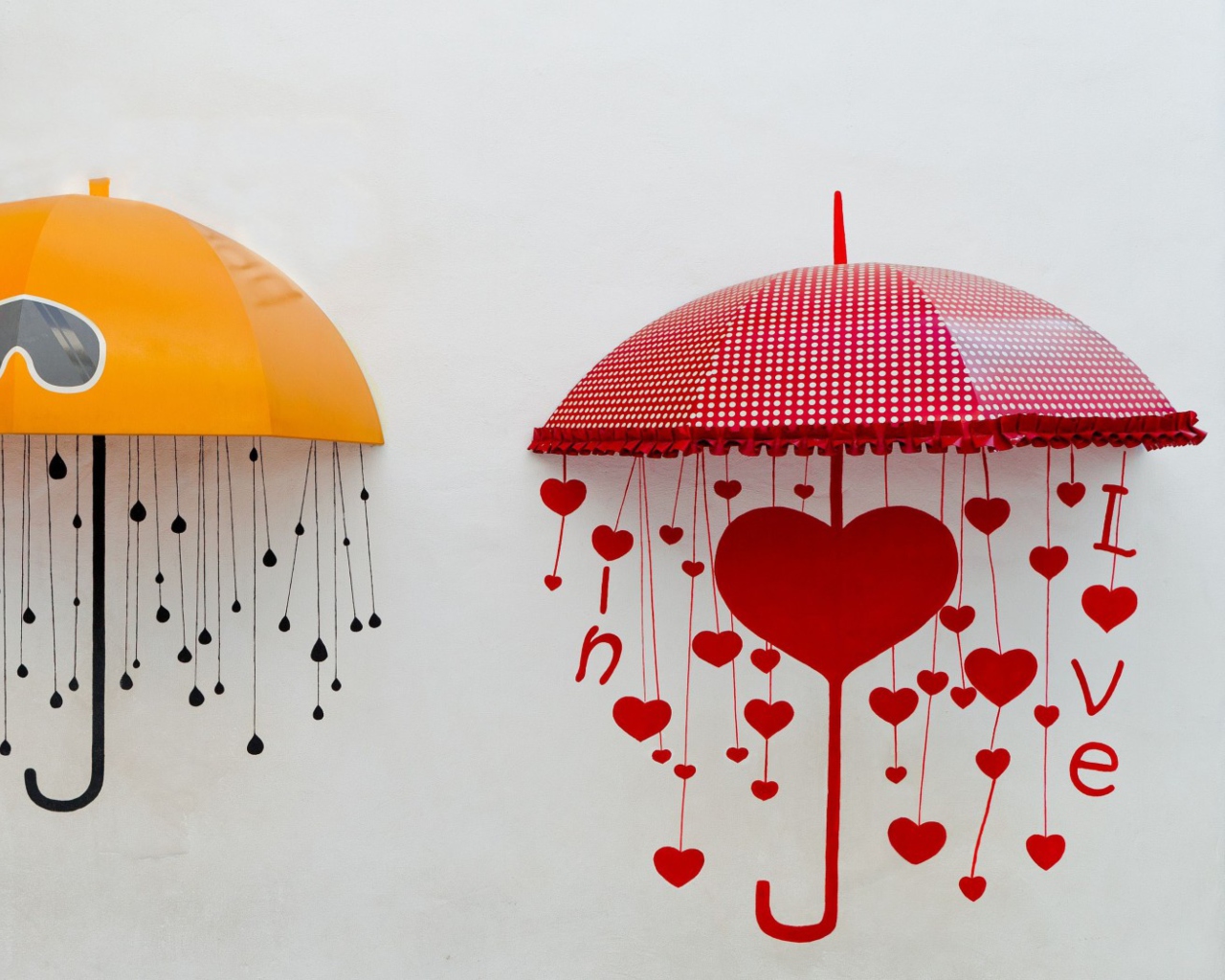 Love Umbrella wallpaper 1280x1024