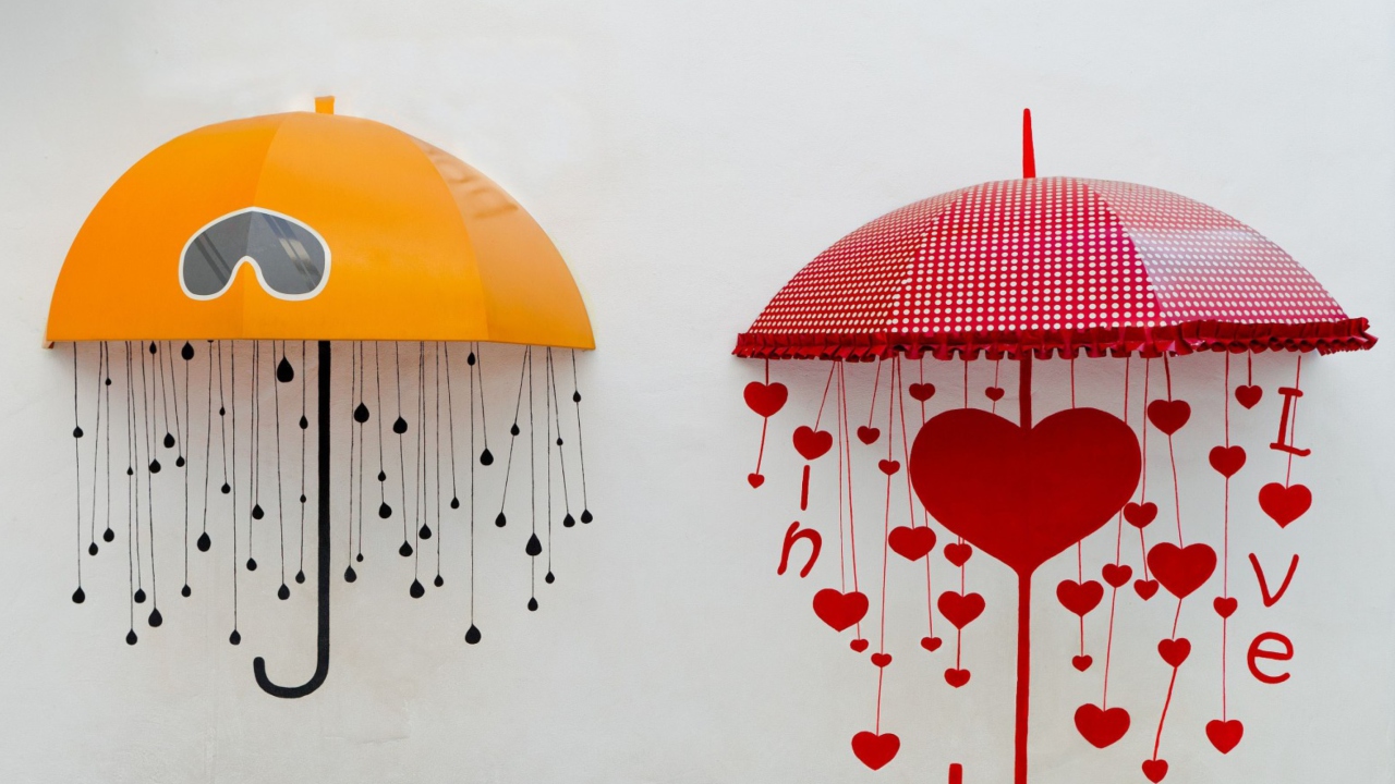 Fondo de pantalla Love Umbrella 1280x720