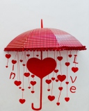 Das Love Umbrella Wallpaper 128x160