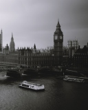Fondo de pantalla London City Black And White 128x160