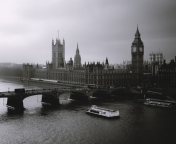 Fondo de pantalla London City Black And White 176x144
