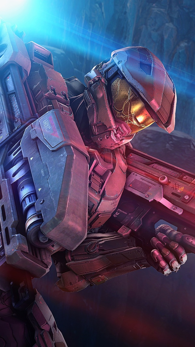 Master Chief in Halo Game wallpaper 640x1136