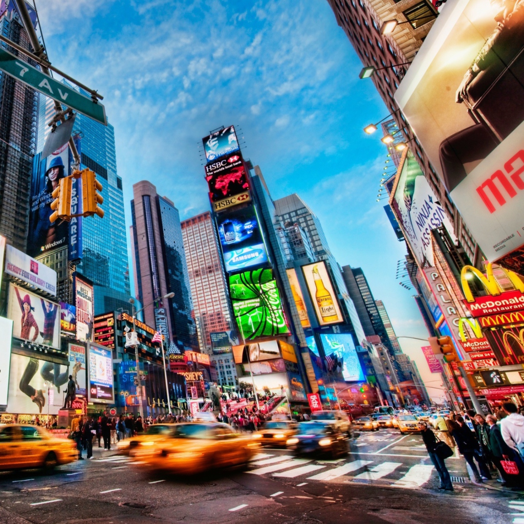 Das Times Square New York Wallpaper 1024x1024