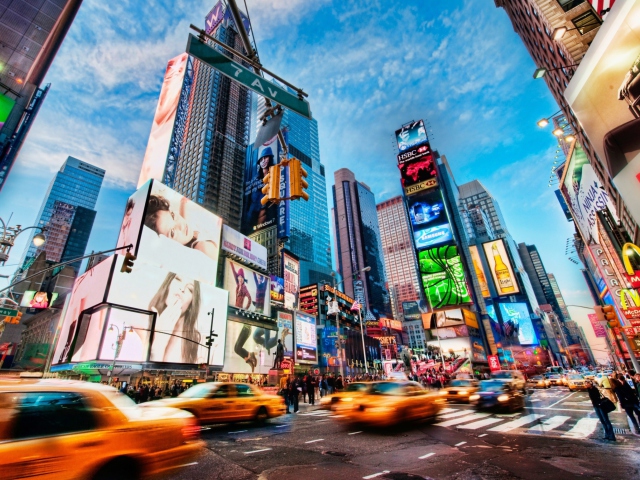 Fondo de pantalla Times Square New York 640x480