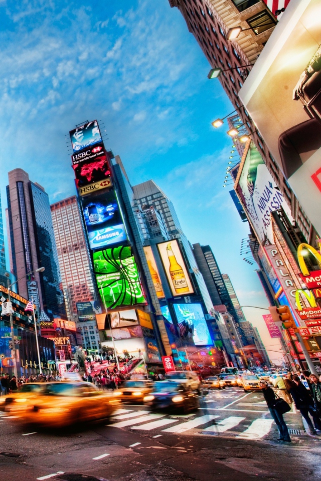 Times Square New York wallpaper 640x960