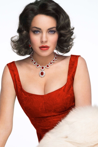 Lindsay Lohan As Elizabeth Taylor wallpaper 320x480