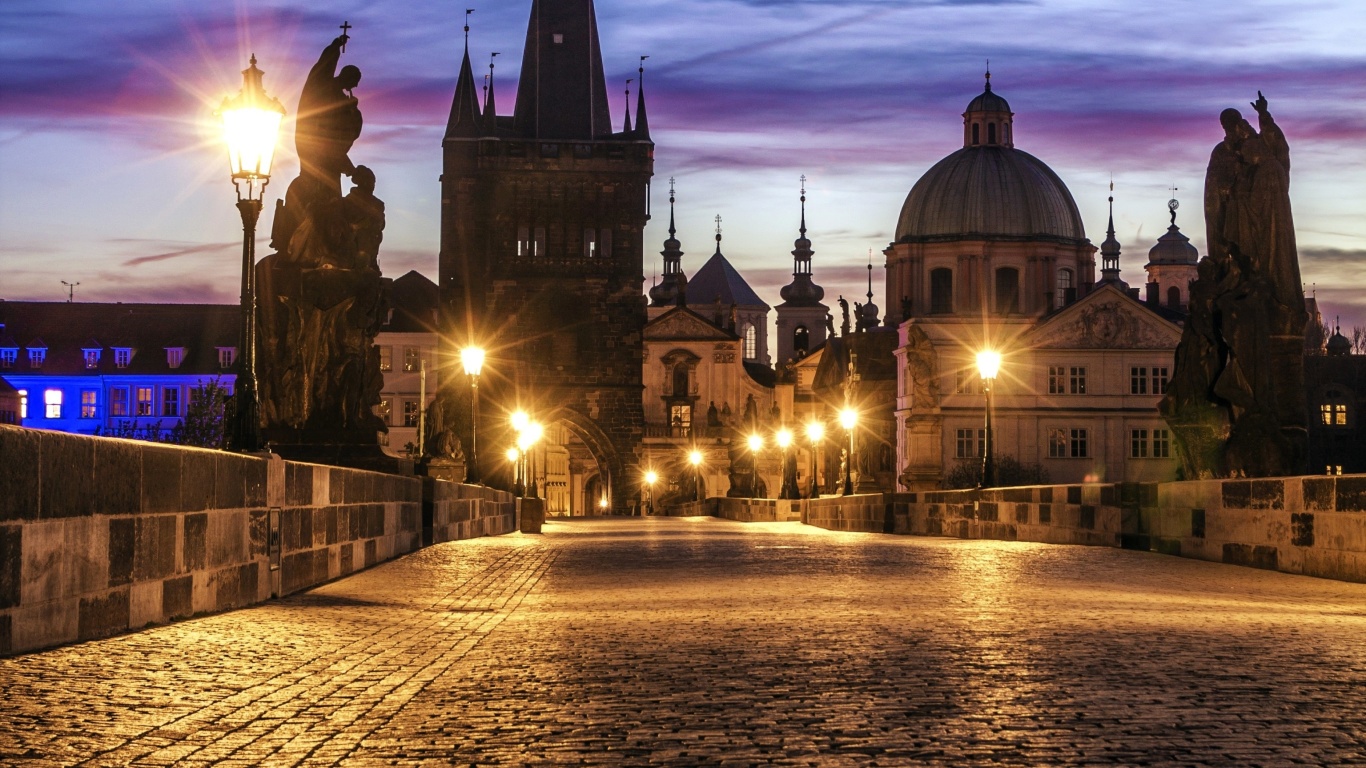 Sfondi Prague Charles Bridge 1366x768