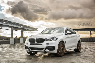 BMW X6 Vossen Wheels VVS CV3 Background for Android, iPhone and iPad