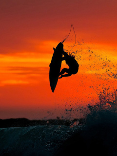 Das Extreme Surfing Wallpaper 240x320