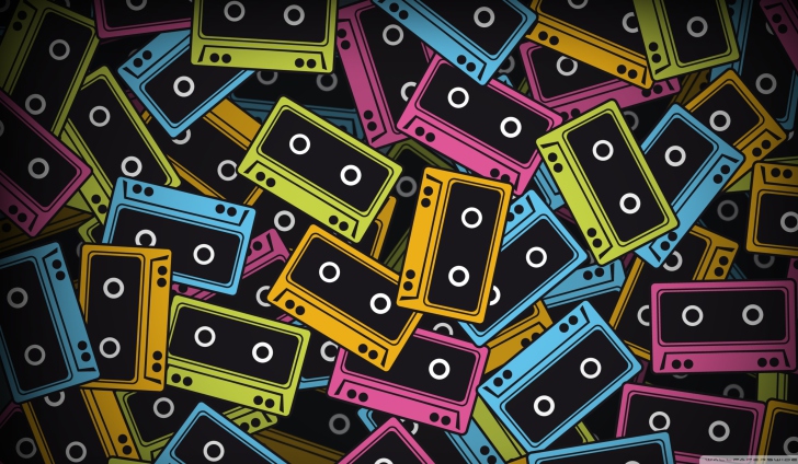 Audio Tapes Illustration wallpaper