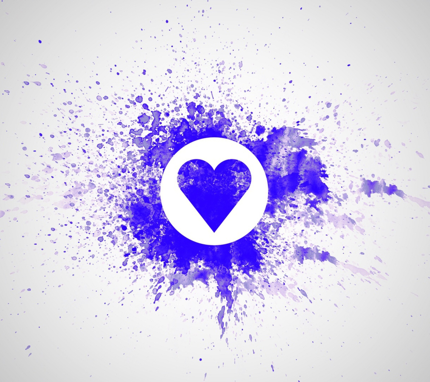 Blue Heart Splash wallpaper 1440x1280
