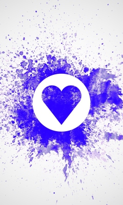 Blue Heart Splash wallpaper 240x400